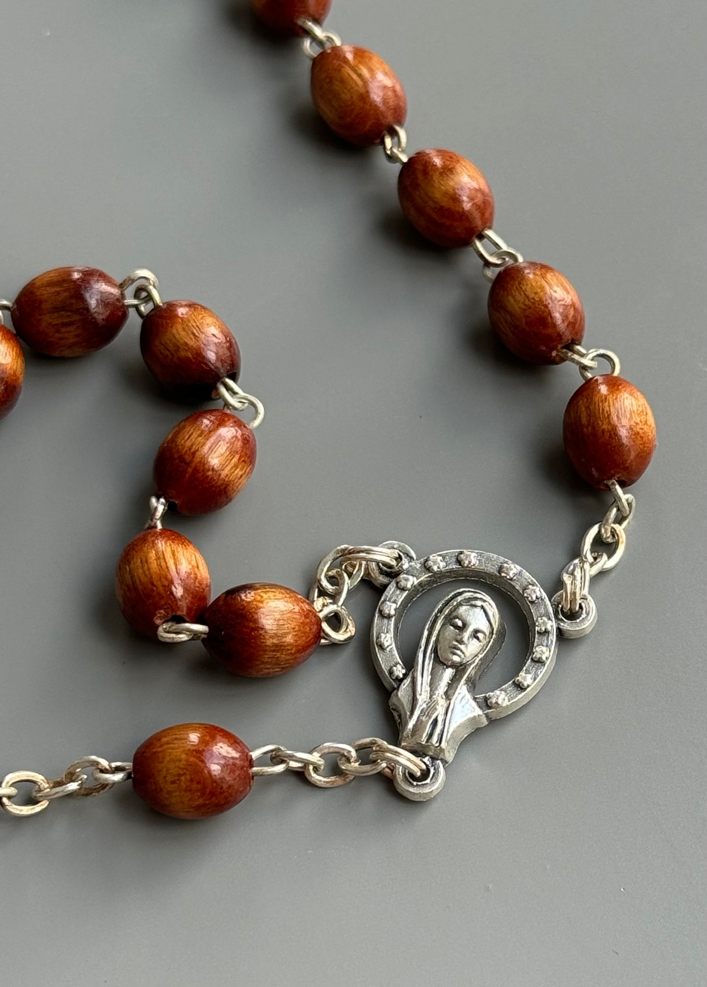 Rosary blessed by Pope Francis - Wood