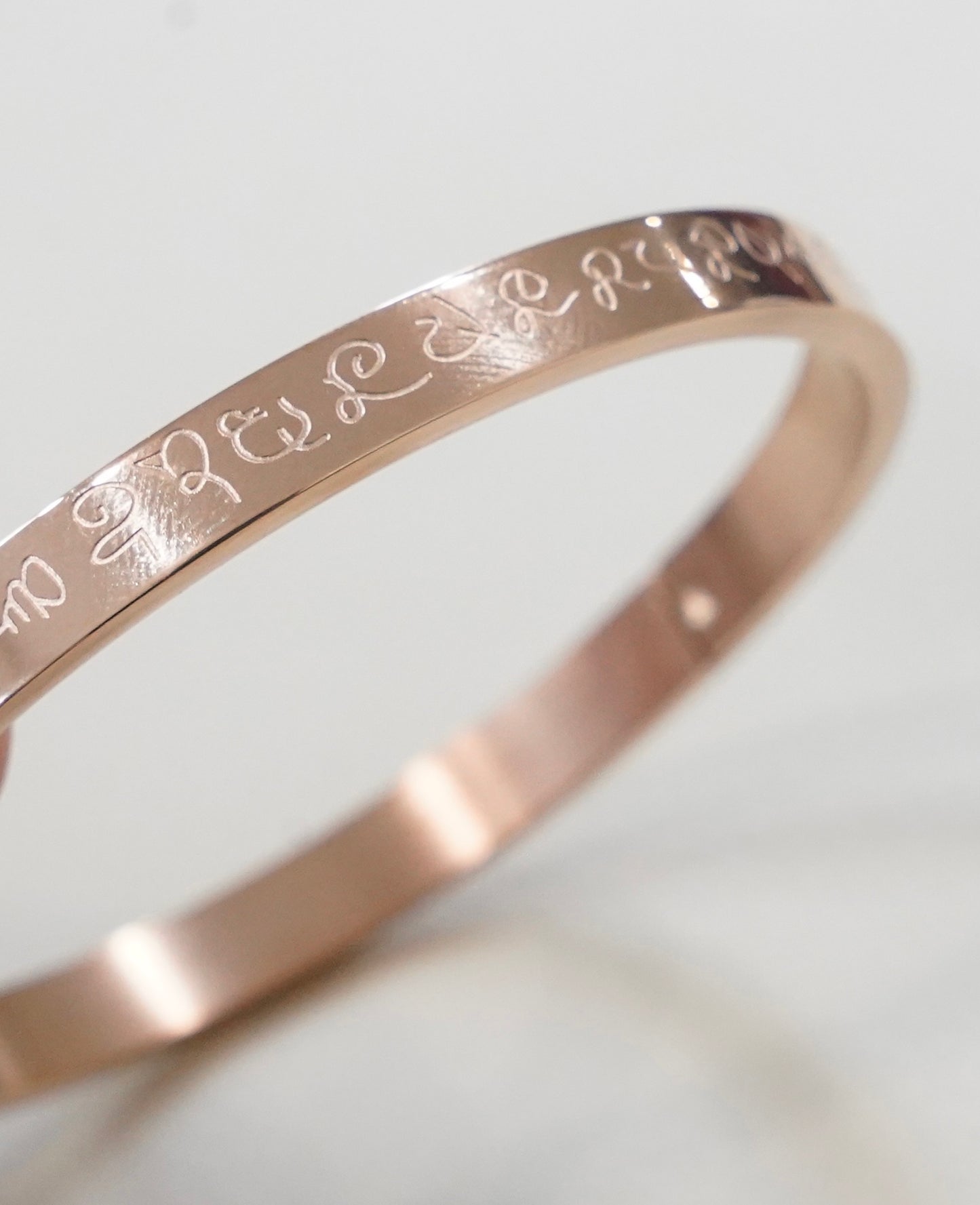 Engraved Buddhist Bracelet - Rose Gold