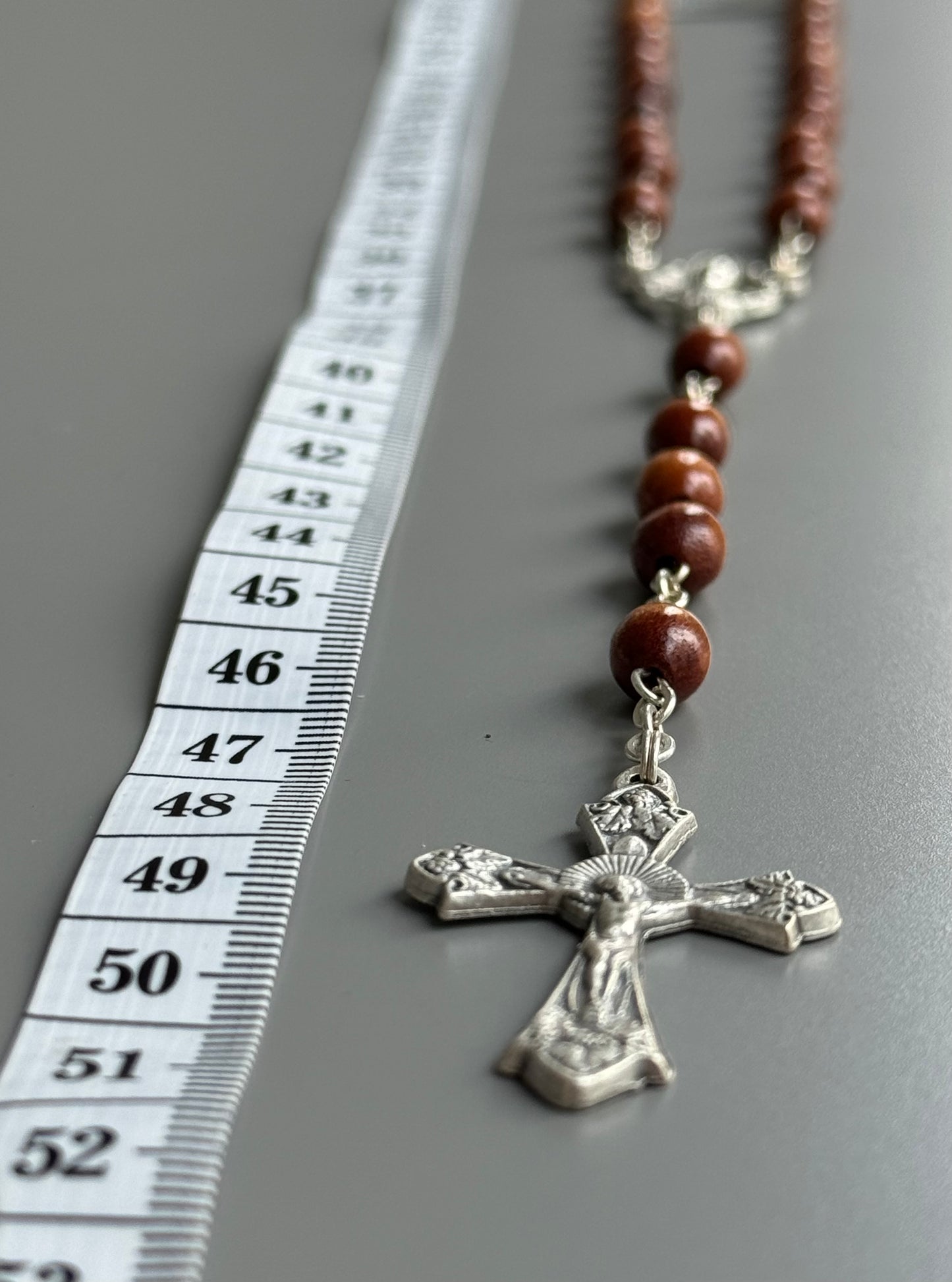 Rosary blessed by Pope Francis - Wood