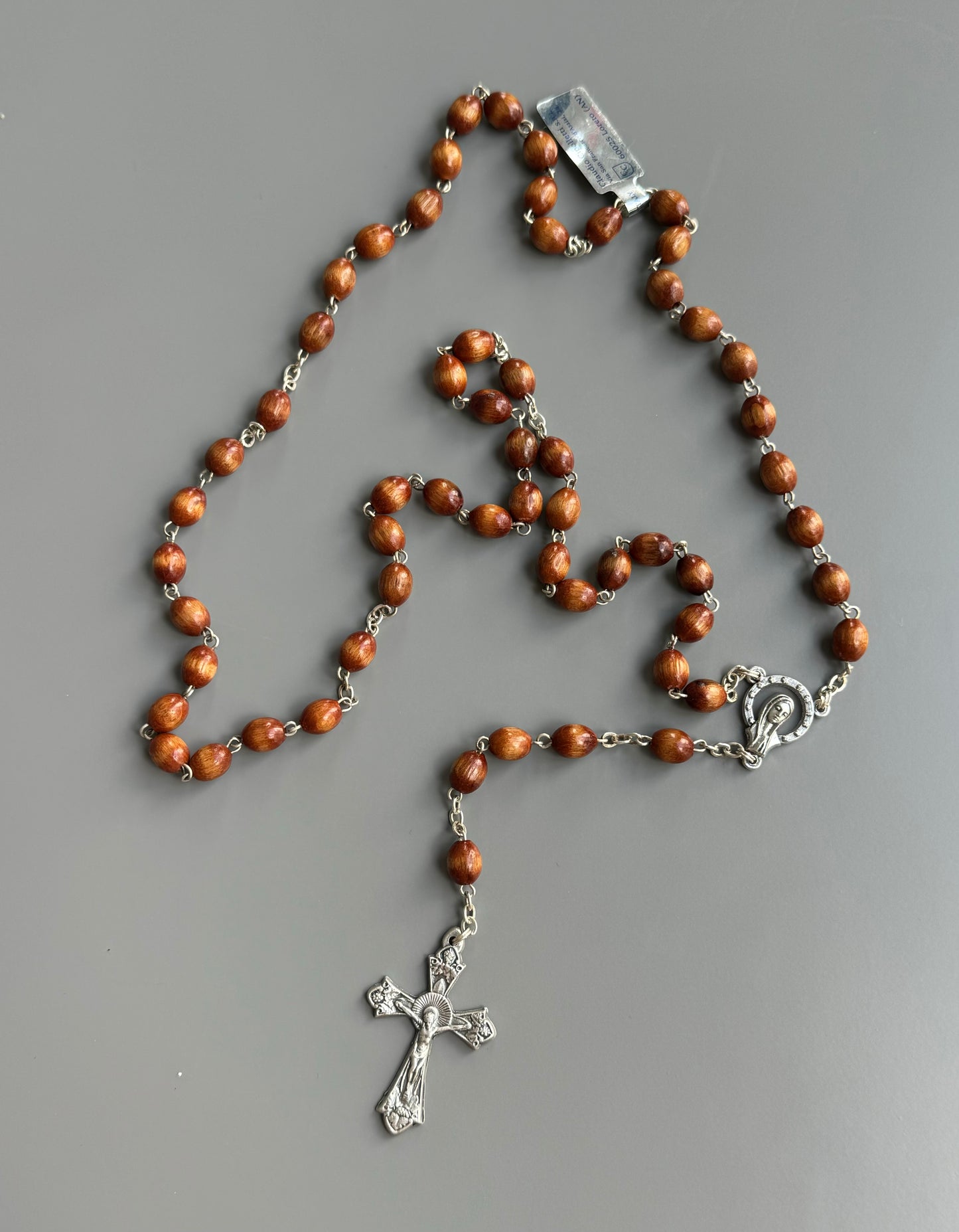 Rosary blessed by Pope Francis - Wood