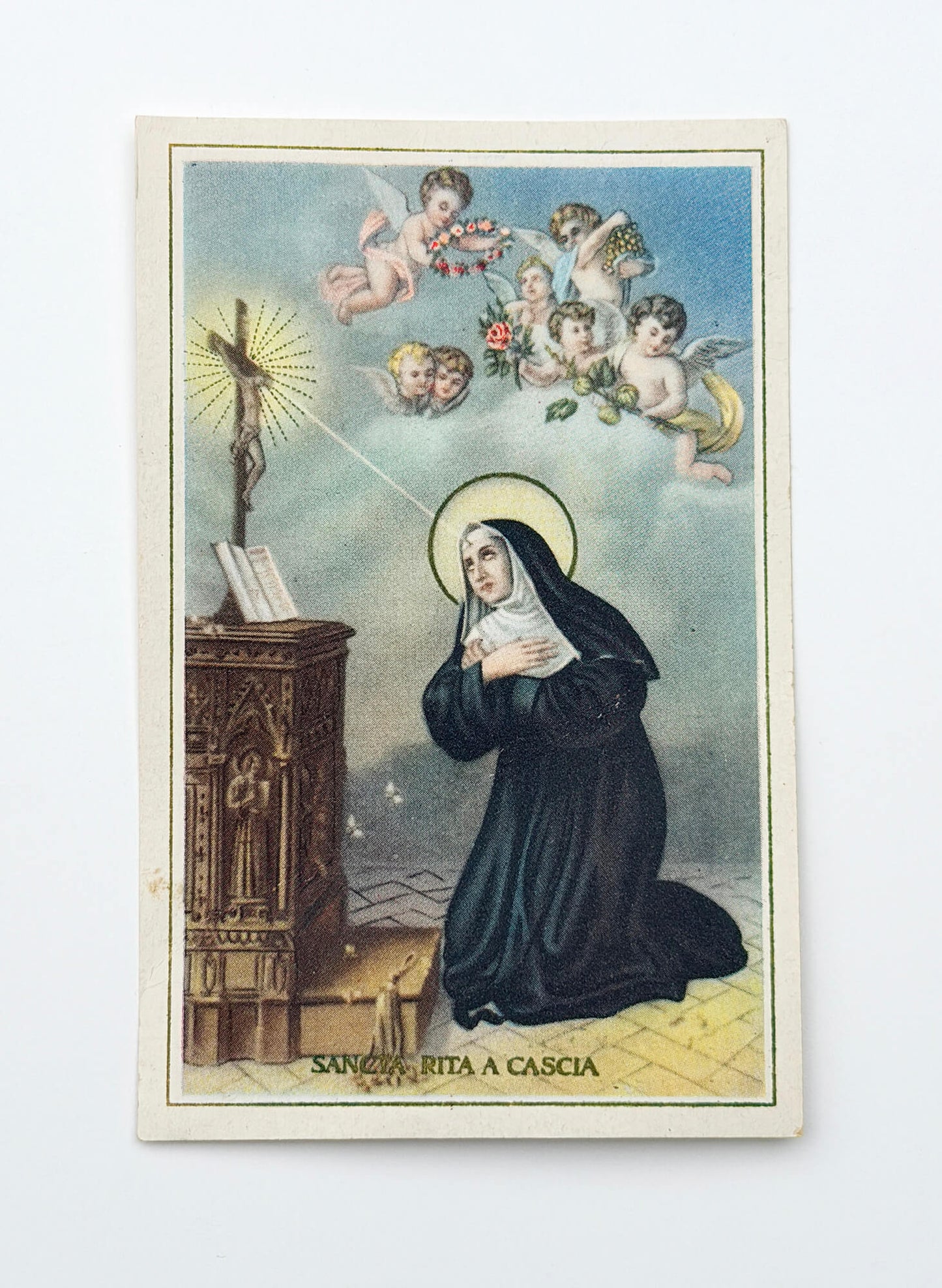 Antique Saint Rita of Cascia Prayer Card