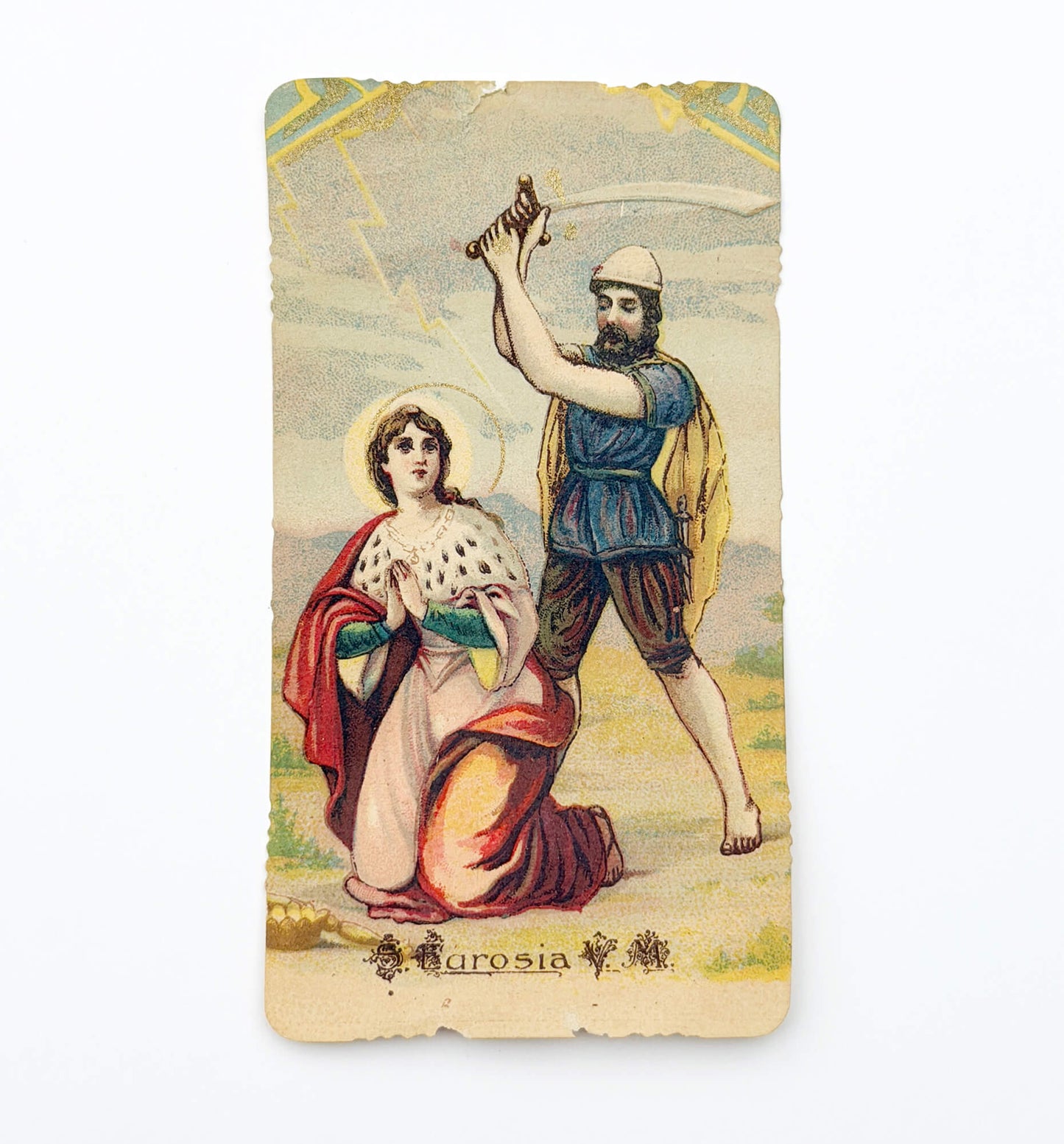 Antique Saint Eurosia Prayer Card