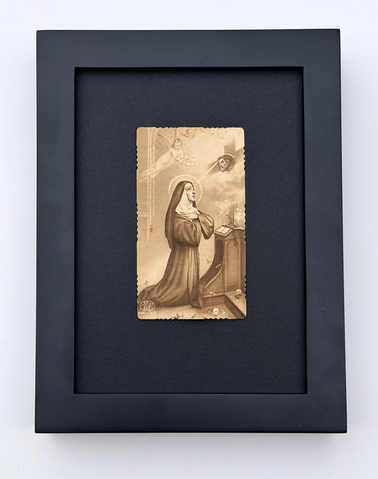 Antique Saint Rita of Cascia Prayer Card - BW