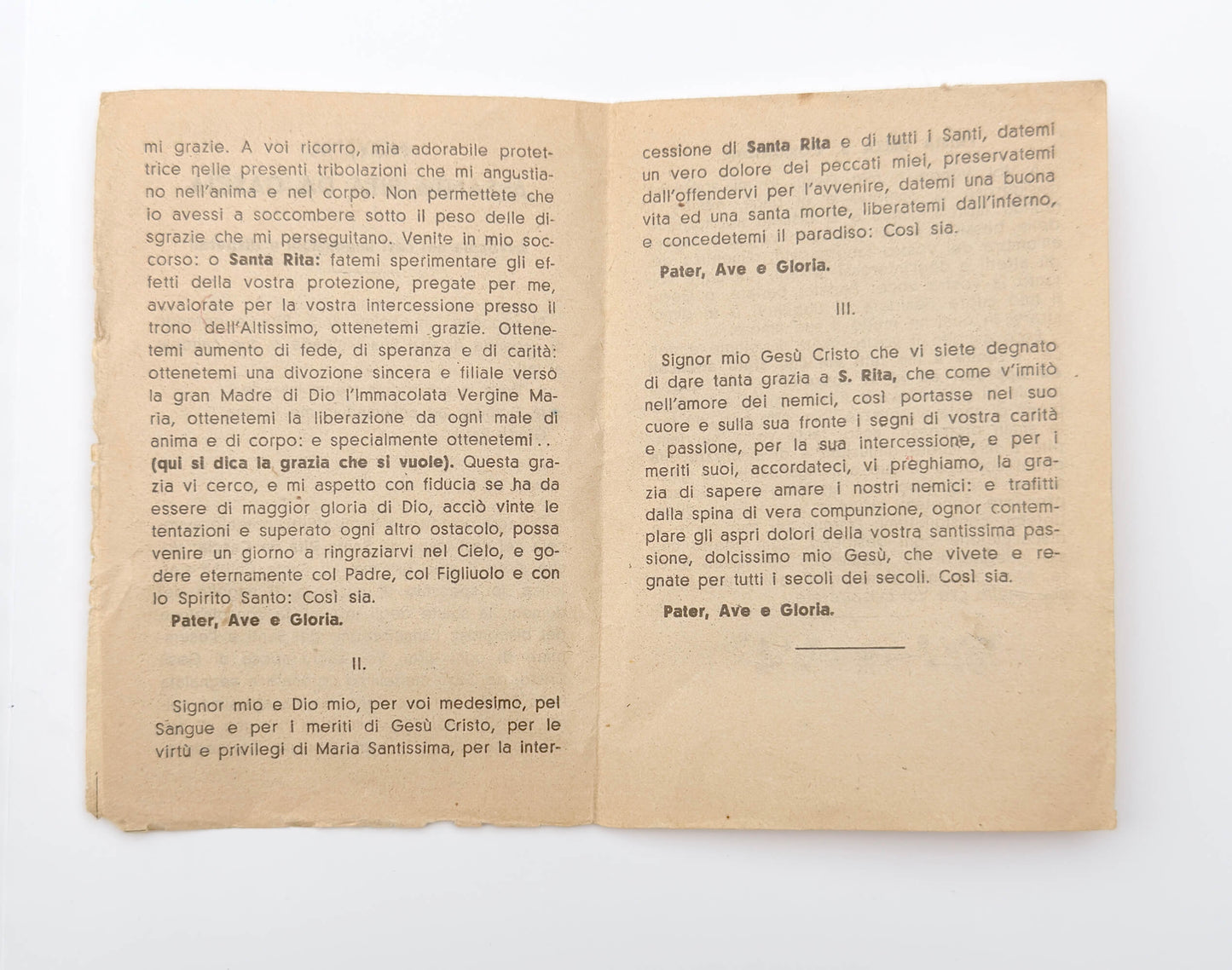 Antique Saint Rita of Cascia Novena Pamphlet