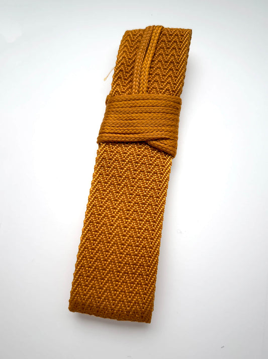 Saffron Monastic Sash – Thai Buddhist Ritual Belt from Wat Ratchanatdaram