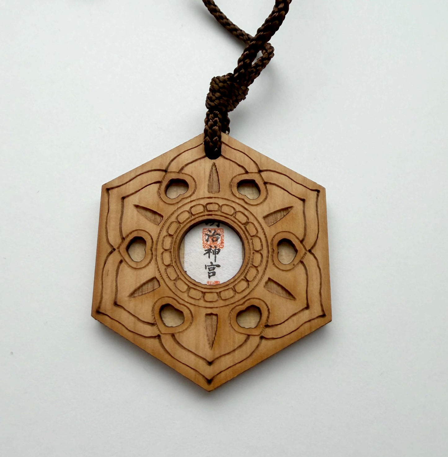 Omamori made from wood of 100-Year Torii Gate