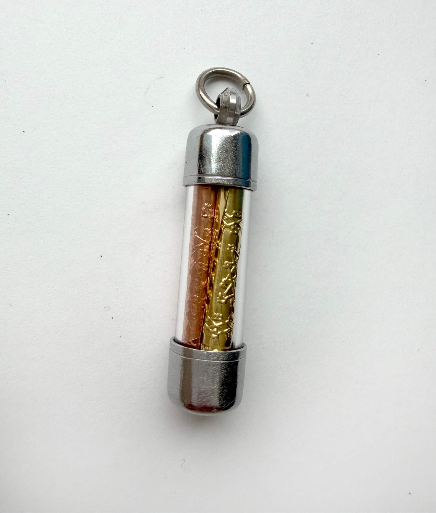 Takrut Metal Scroll Capsule Amulet – Thai Protective Talisman