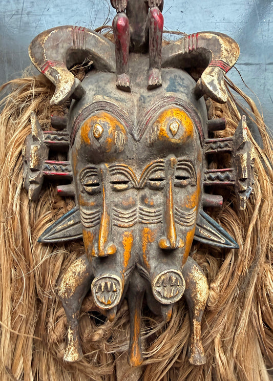 Senufo Dual Face Composite Authority Mask (Sanctioned Violence)
