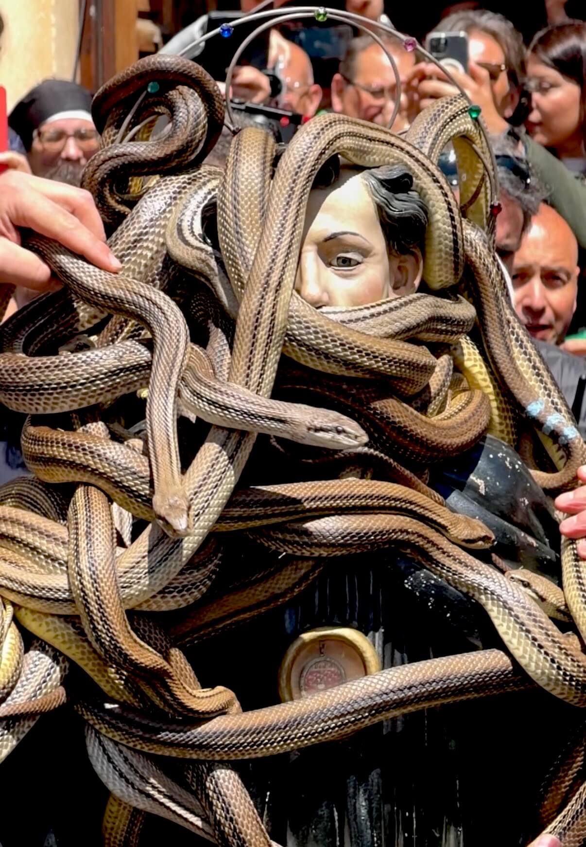 Ceramic Magnet from Cocullo Snake Festival
